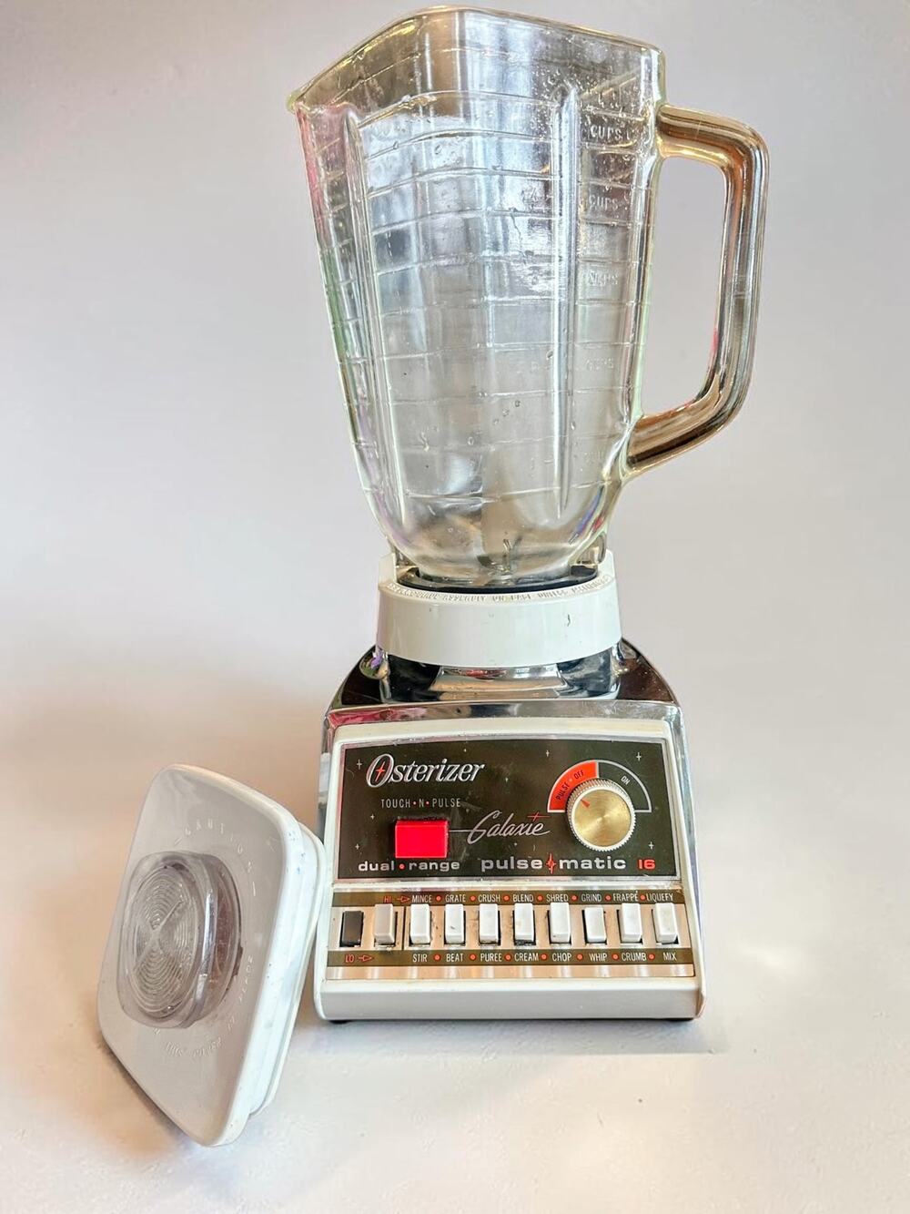 Vintage Osterizer Galaxie Pulse Matic 16 Blender Glass Jar USA Tested Works